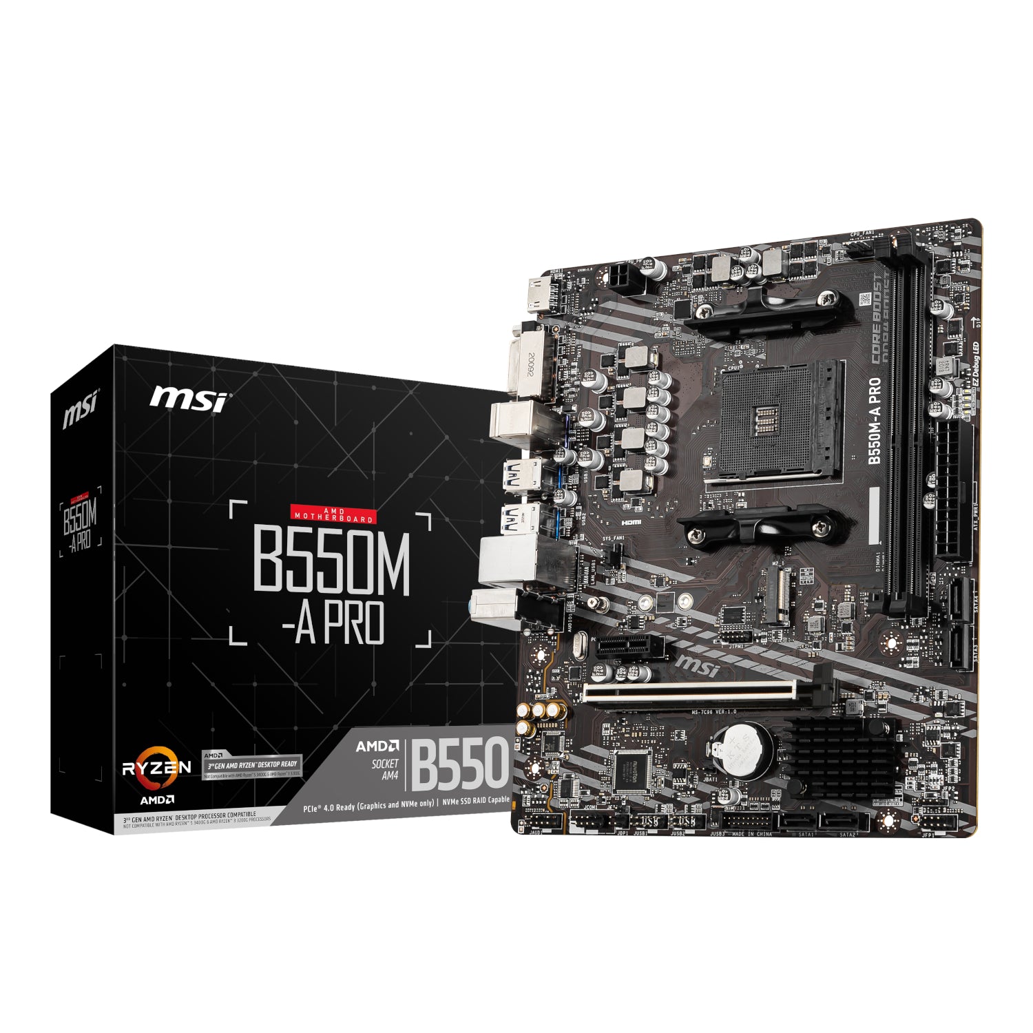 Image 1 for MSI B550M-A Pro AM4 M-ATX Motherboard