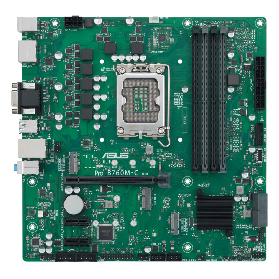 Image 2 for ASUS PRO B760M C CSM LGA 1700 M-ATX Motherboard