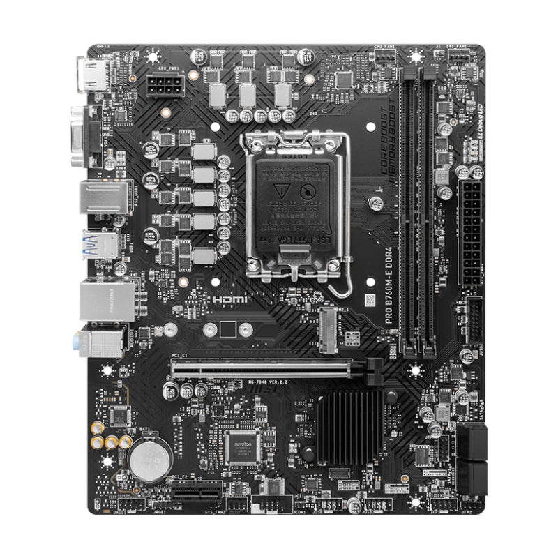 Image 2 for MSI PRO B760M-E DDR4 Intel LGA1700 mATX Motherboard