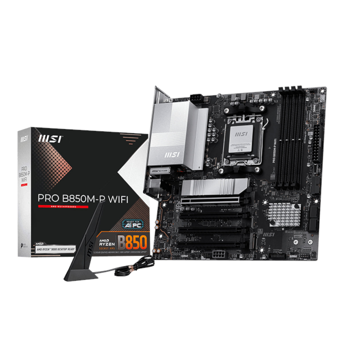 Image 1 for MSI PRO B850M-P WIFI AM5 mATX Motherboard
