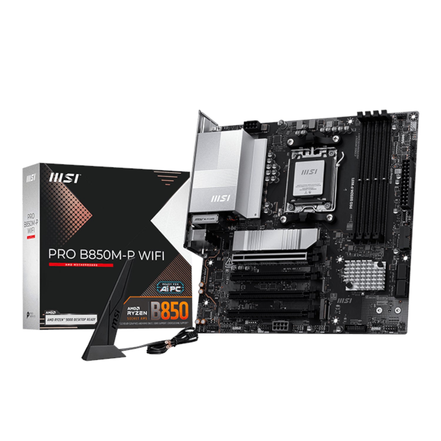 Image 1 for MSI PRO B850M-P WIFI AM5 mATX Motherboard