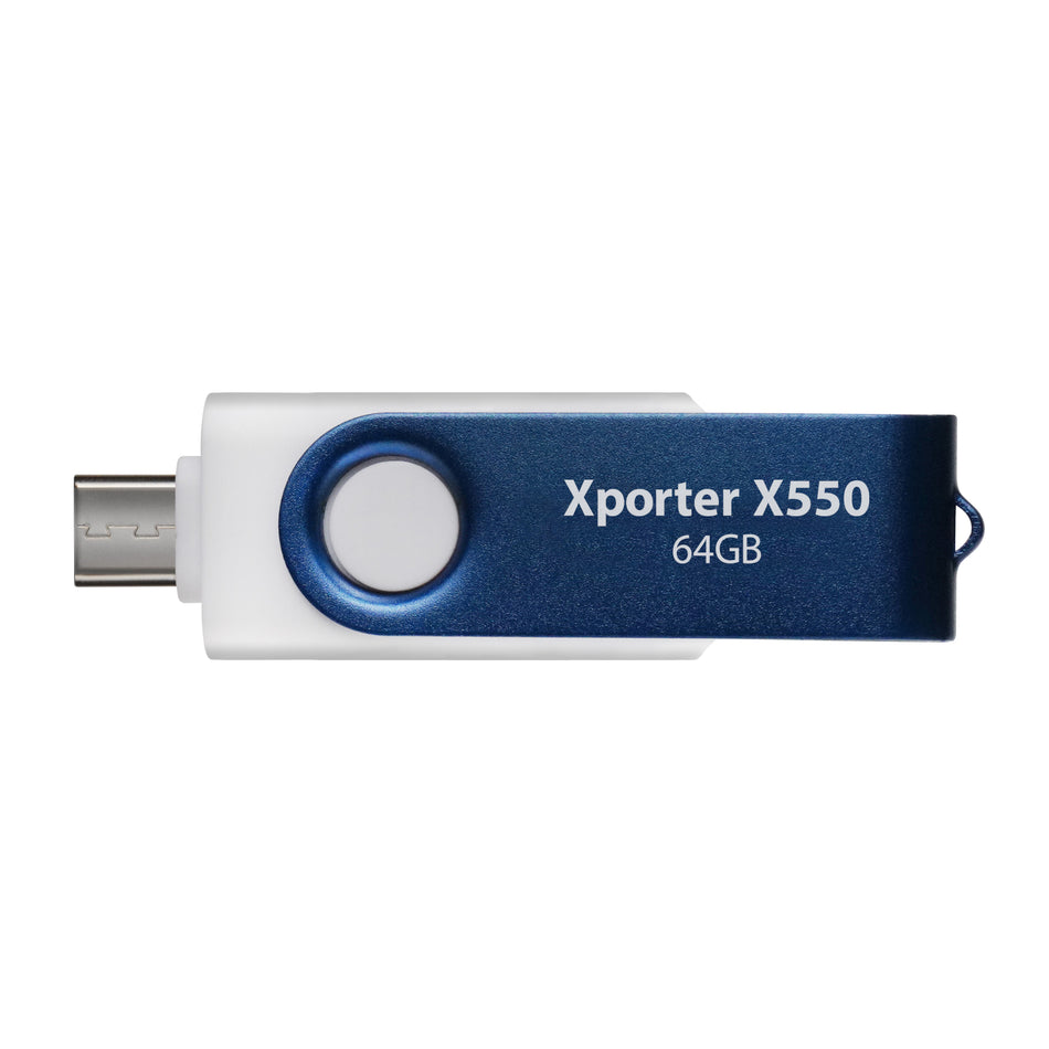 Image 2 for Patriot Xporter X550 64GB USB3.2 Swing Type A to Type-C Flash Drive