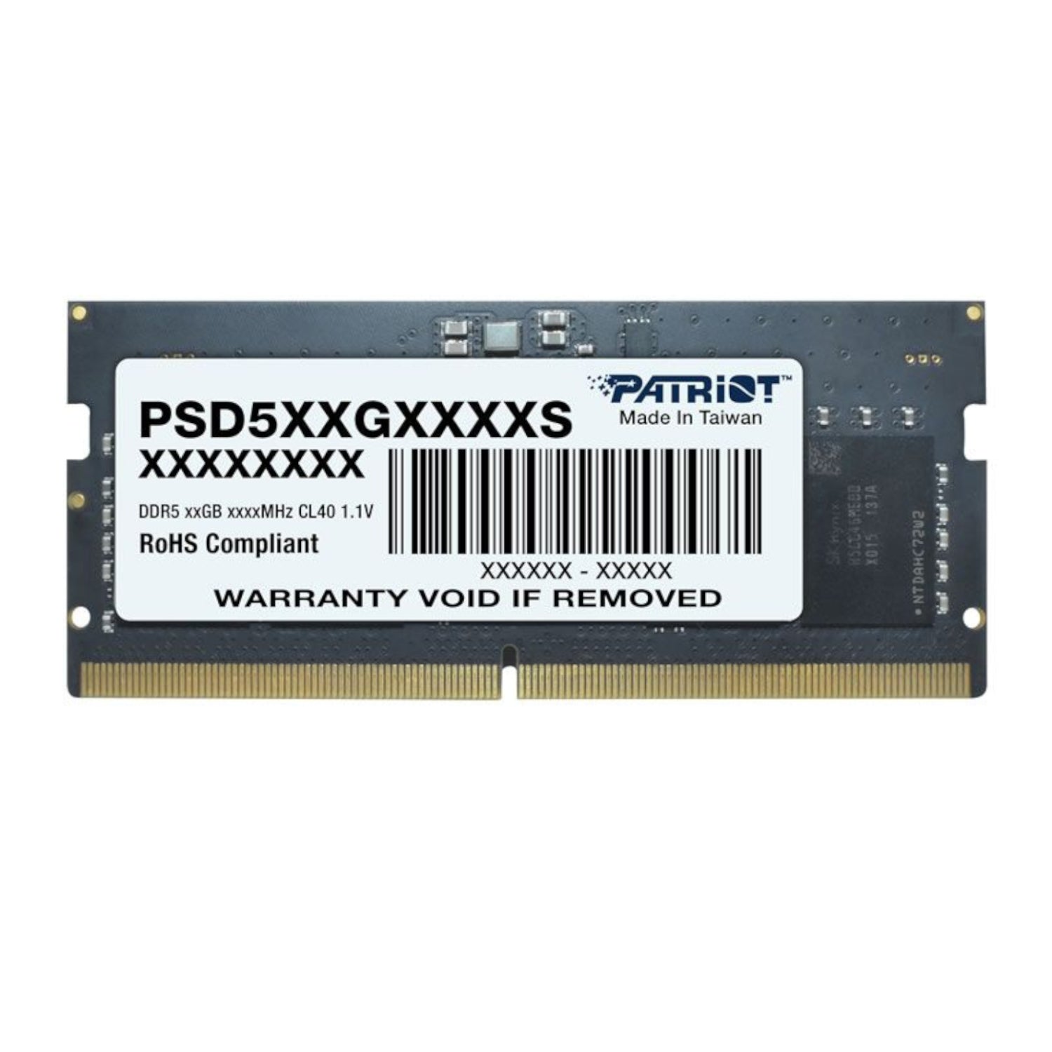 Image 1 for Patriot Signature Line DDR5 16GB 4800MHz Single Rank SODIMM Notebook Memory