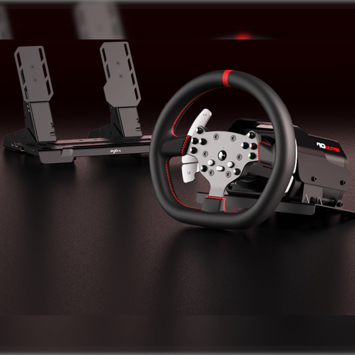 Image 4 for PXN V10 Ultra 270/900° 3.2nm Direct Drive USB Steering Wheel with Hall Effect Dual Pedals