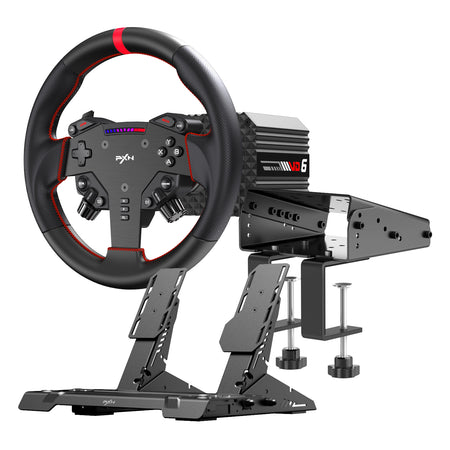 Image 1 for PXN VD6 Direct Drive Sim Racing Wheel | PD-HM Dual Pedal | Z9 Clamp Bundle