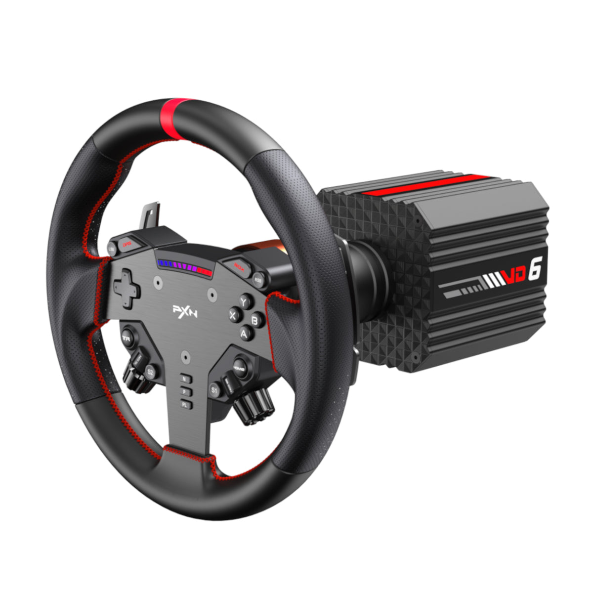 Image 2 for PXN VD6 Direct Drive Sim Racing Wheel | PD-HM Dual Pedal | Z9 Clamp Bundle