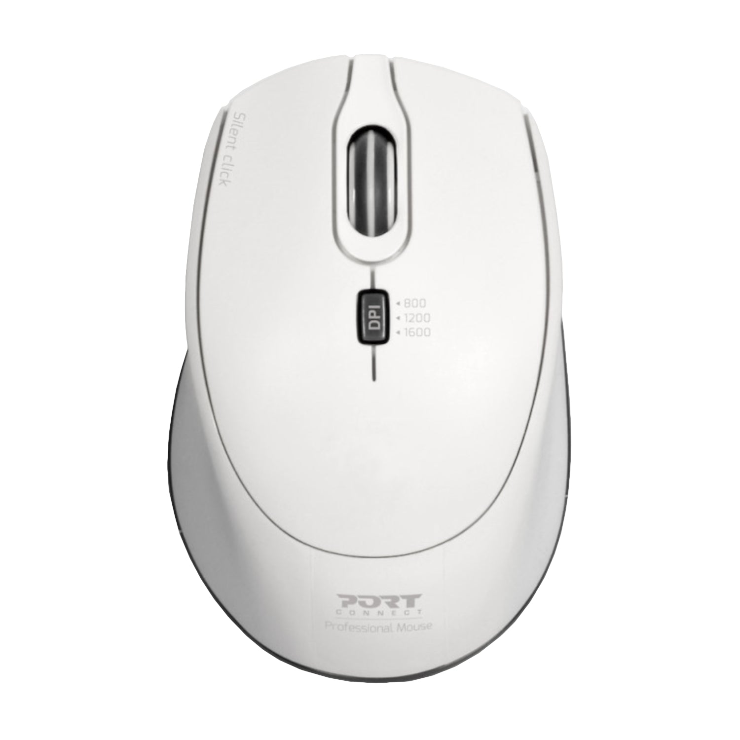 Image 1 for Port Connect Silent 1600DPI 3 Button Wireless Mouse - White