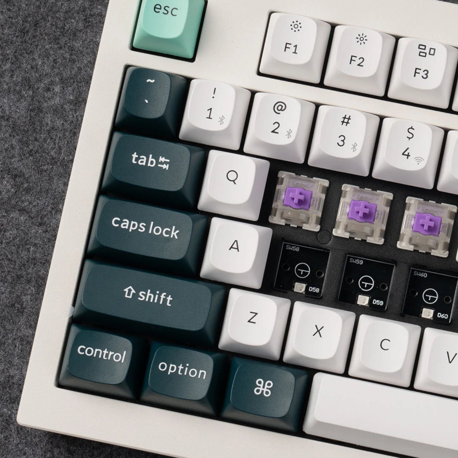 Image 5 for Keychron Q3 HE QMK 80% Wireless Custom Mechanical Keyboard (Nebula Switch) - Shell White