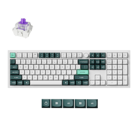 Image 1 for Keychron Q6 HE QMK Full-size Wireless Custom Mechanical Keyboard (Nebula Switch) – Shell White