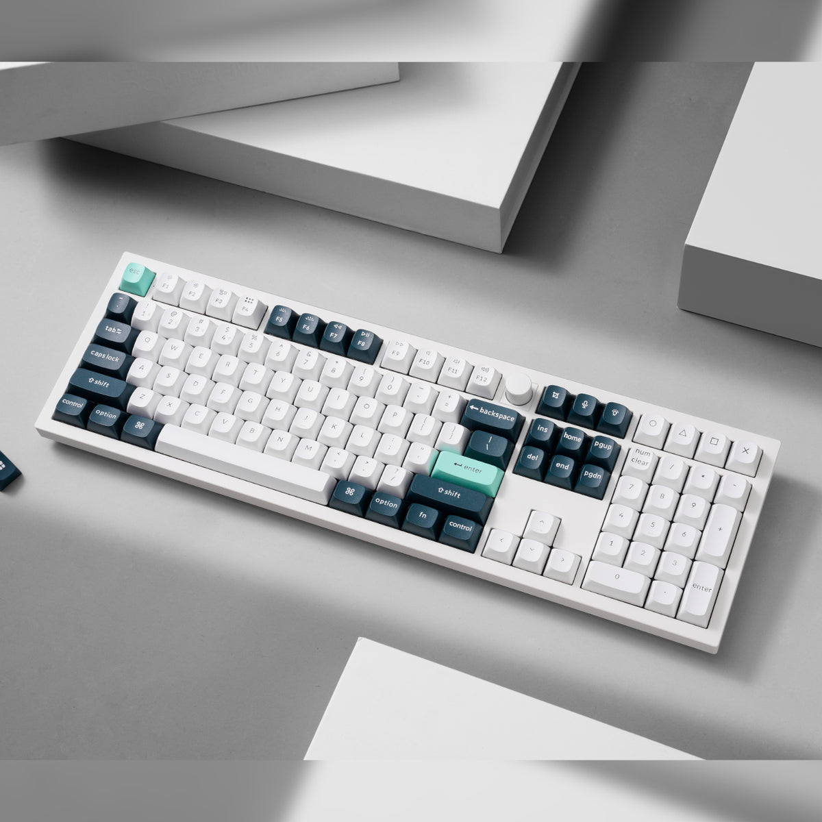 Image 3 for Keychron Q6 HE QMK Full-size Wireless Custom Mechanical Keyboard (Nebula Switch) – Shell White