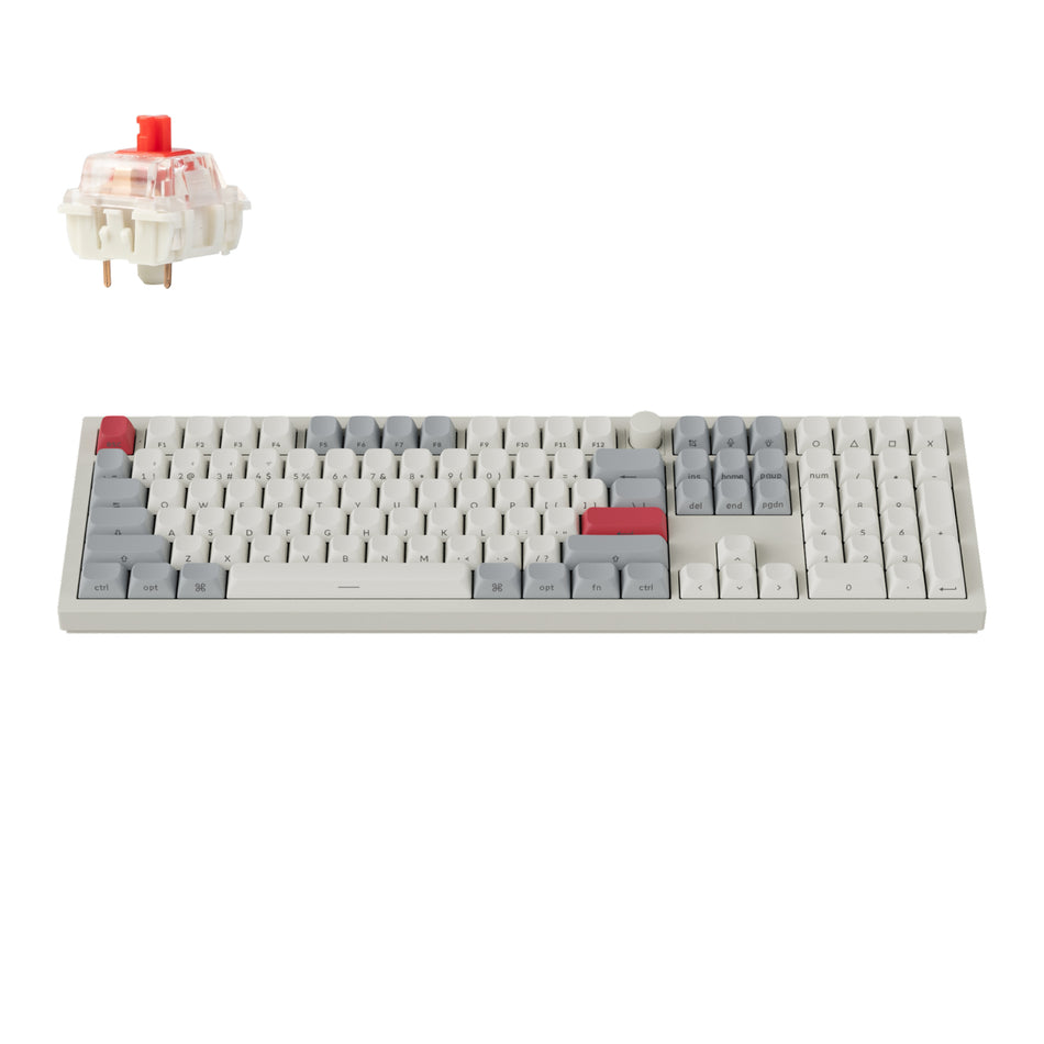 Image 1 for Keychron Q6 Max QMK/VIA Wireless Custom Mechanical Keyboard OSA Gateron Red Jupiter Switches - Shell White