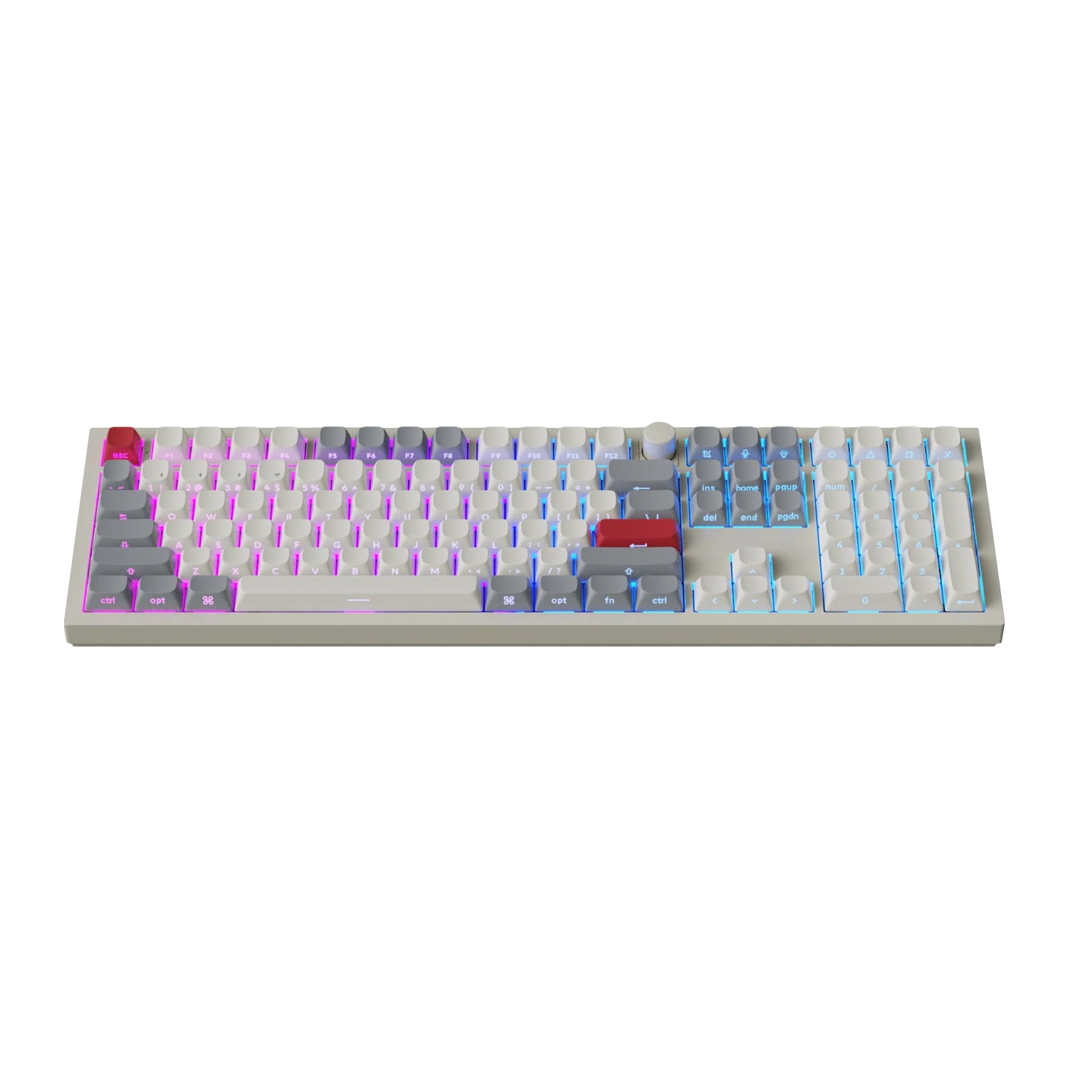 Image 3 for Keychron Q6 Max QMK/VIA Wireless Custom Mechanical Keyboard OSA Gateron Red Jupiter Switches - Shell White