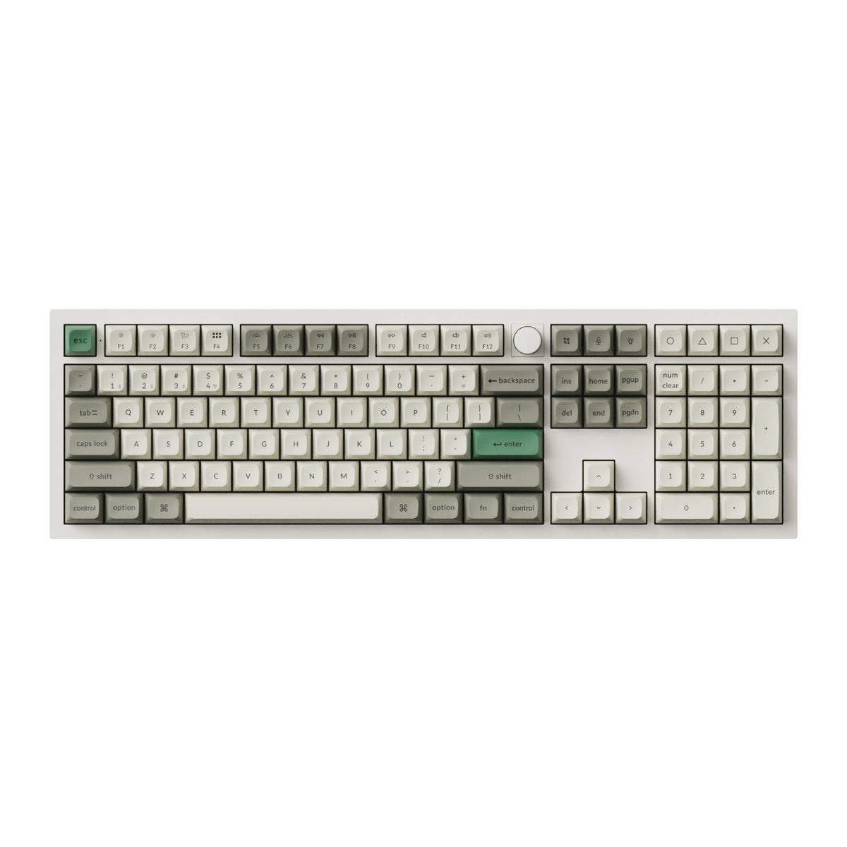 Image 2 for Keychron Q6 Max QMK/VIA Wireless Custom Mechanical Keyboard KSA Gateron Red Jupiter Switches - Shell White