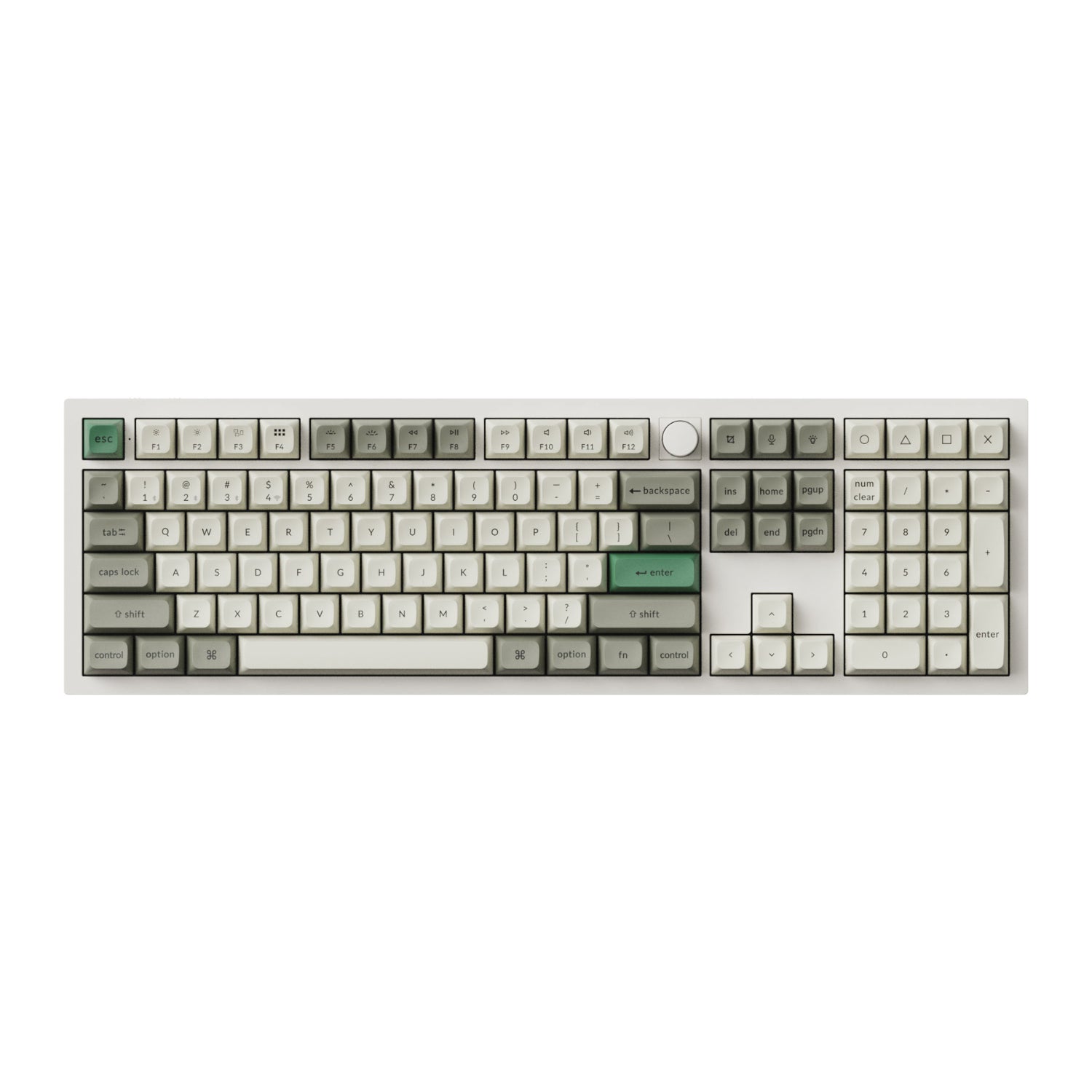 Image 2 for Keychron Q6 Max QMK/VIA Wireless Custom Mechanical Keyboard KSA Gateron Red Jupiter Switches - Shell White
