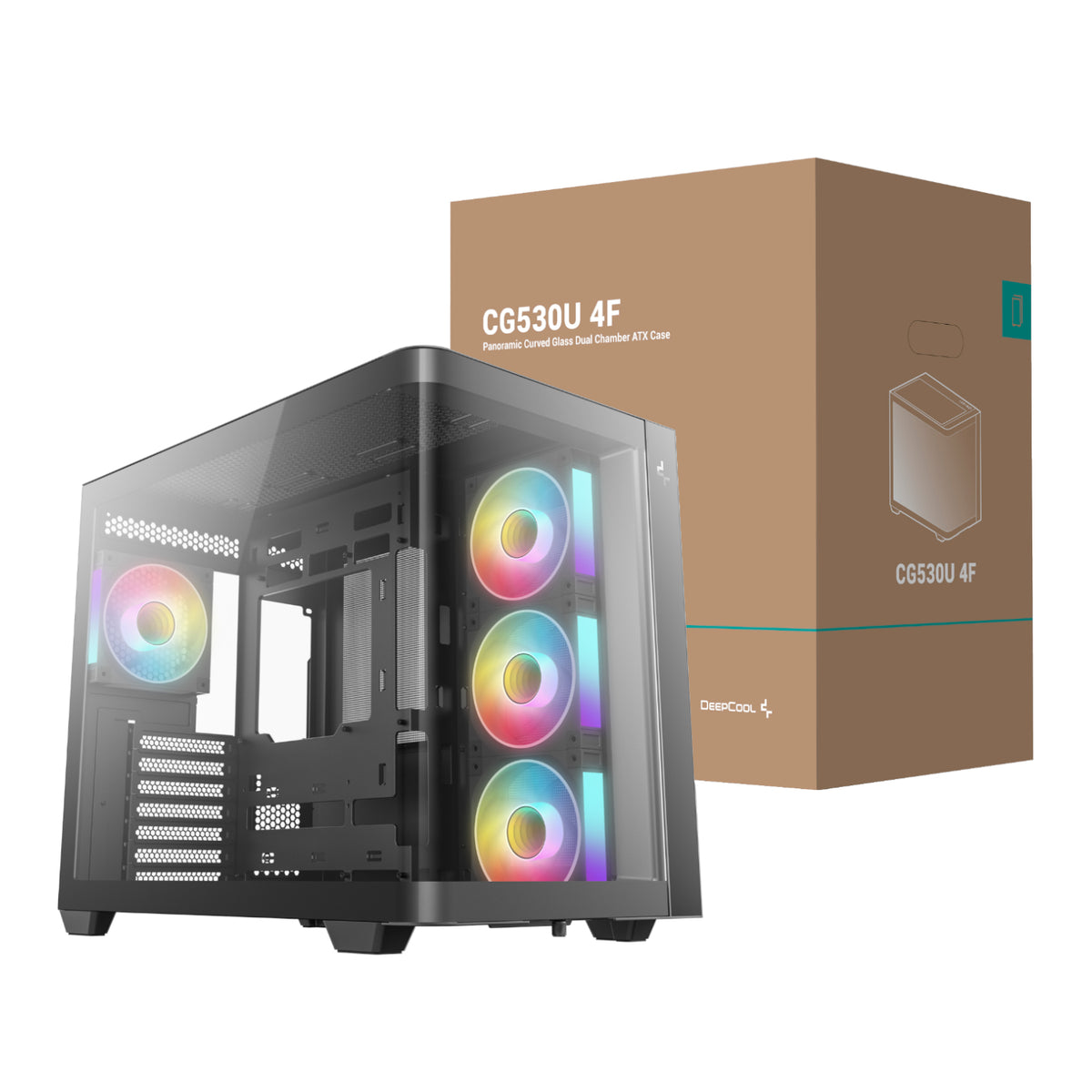 Image 1 for DeepCool CG530U 4F ATX Gaming Chassis - Black