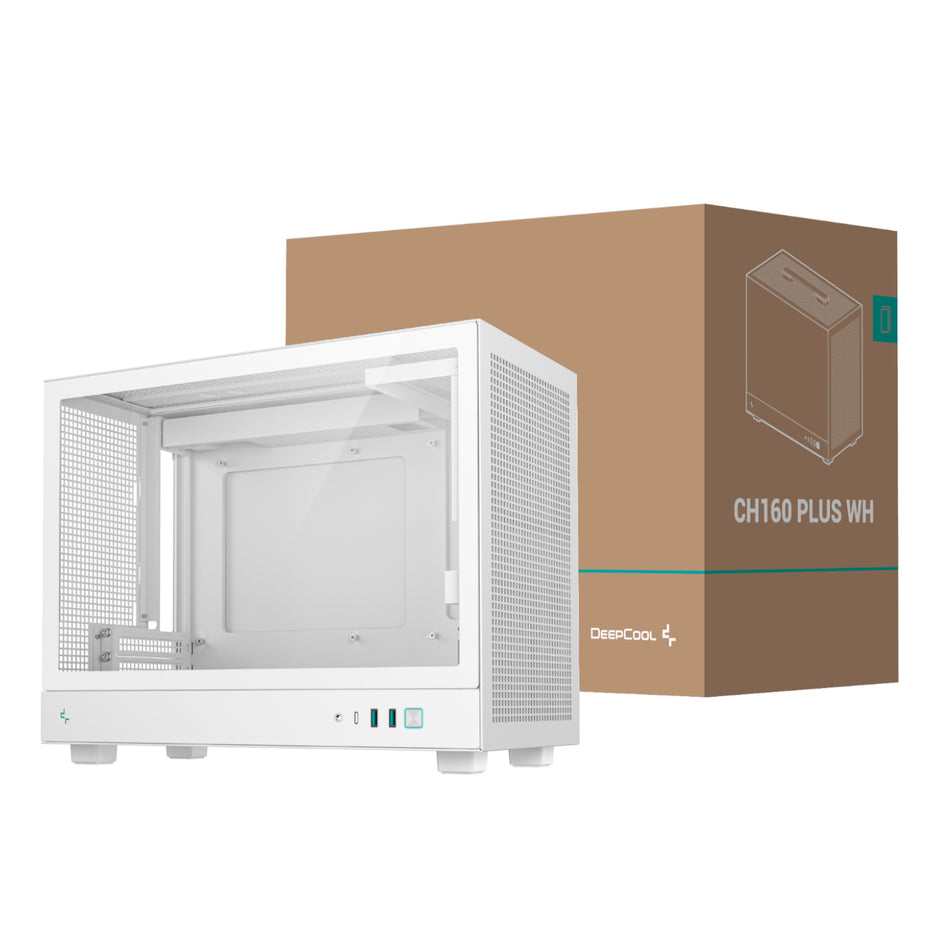 Image 1 for DeepCool CH160 PLUS Micro-ATX Chassis - White