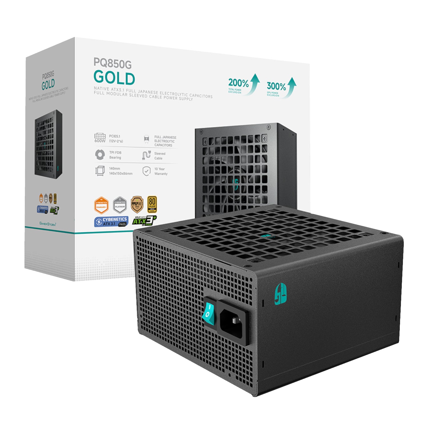 Image 1 for DeepCool PQ850G Series 850W 80 PLUS Gold Modular Power Supply