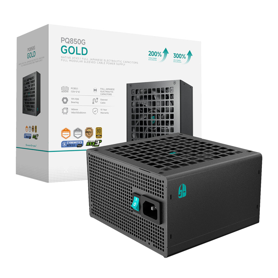 Image 1 for DeepCool PQ850G Series 850W 80 PLUS Gold Modular Power Supply
