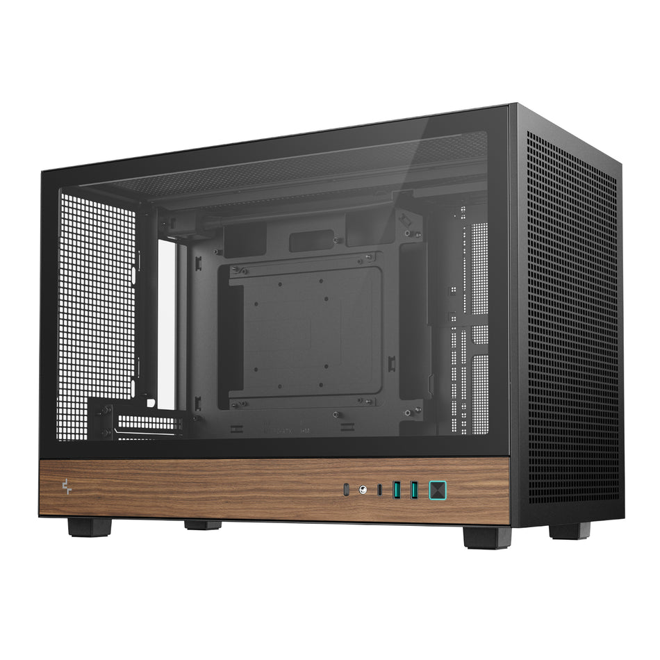 Image 1 for DeepCool CH260 Wood mATX Gaming Chassis - Black