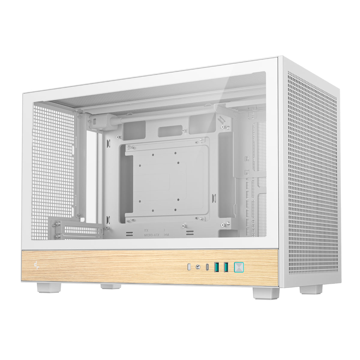 Image 1 for DeepCool CH260 Wood mATX Gaming Chassis White