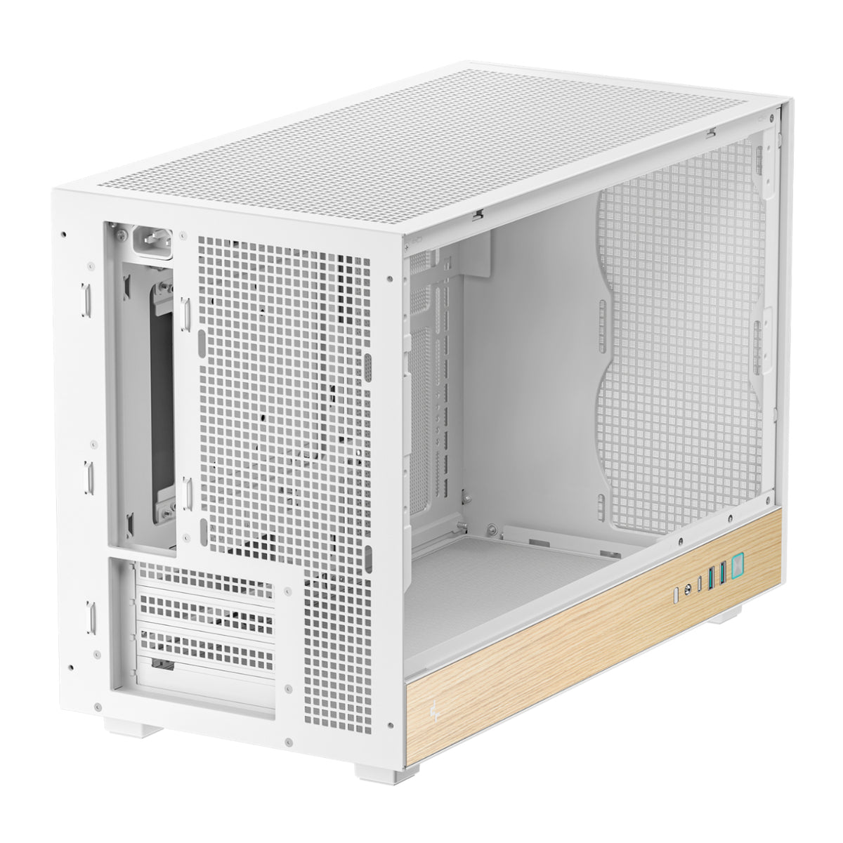 Image 5 for DeepCool CH260 Wood mATX Gaming Chassis White
