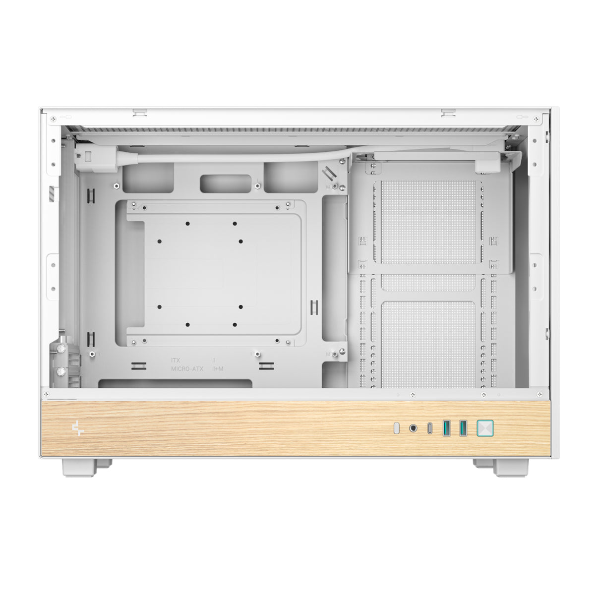 Image 9 for DeepCool CH260 Wood mATX Gaming Chassis White