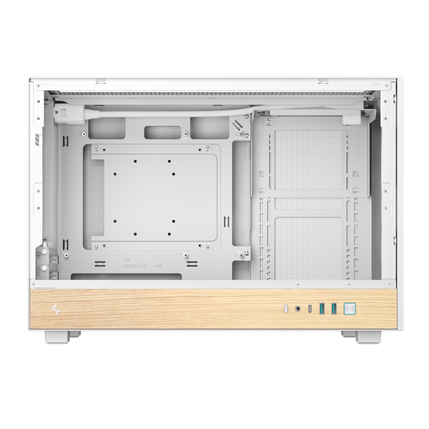 Image 9 for DeepCool CH260 Wood mATX Gaming Chassis White