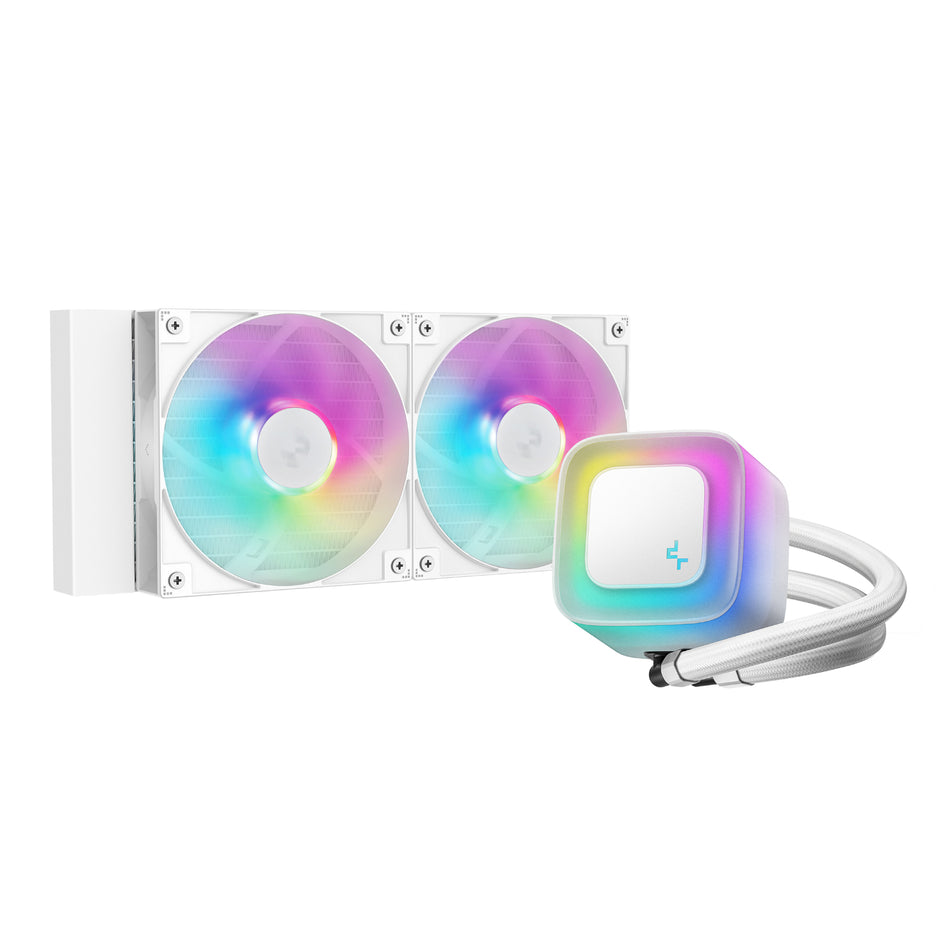 Image 2 for DeepCool LE240 V2 240mm ARGB AIO CPU Liquid Cooler - White