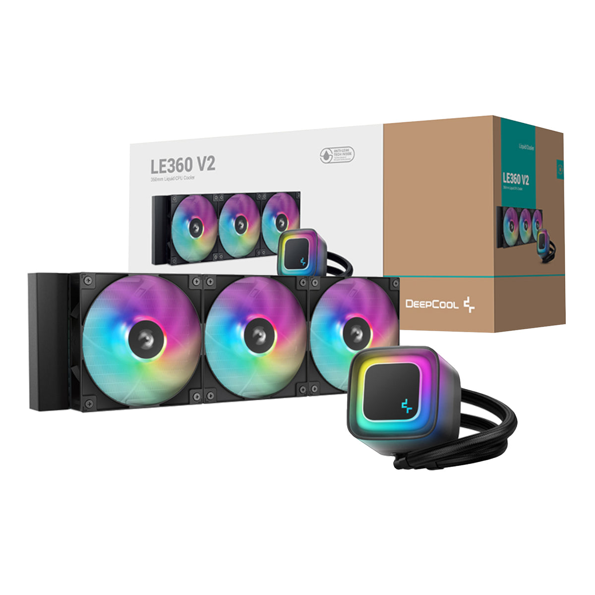 Image 1 for DeepCool LE360 V2 ARGB 360mm AIO Liquid Cooler - Black