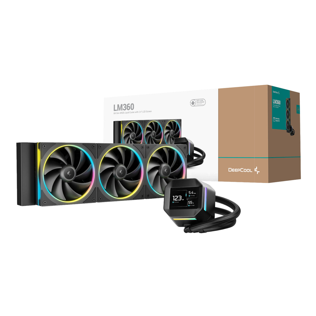 Image 1 for DeepCool LM360 ARGB 360mm AIO CPU Liquid Cooler - Black