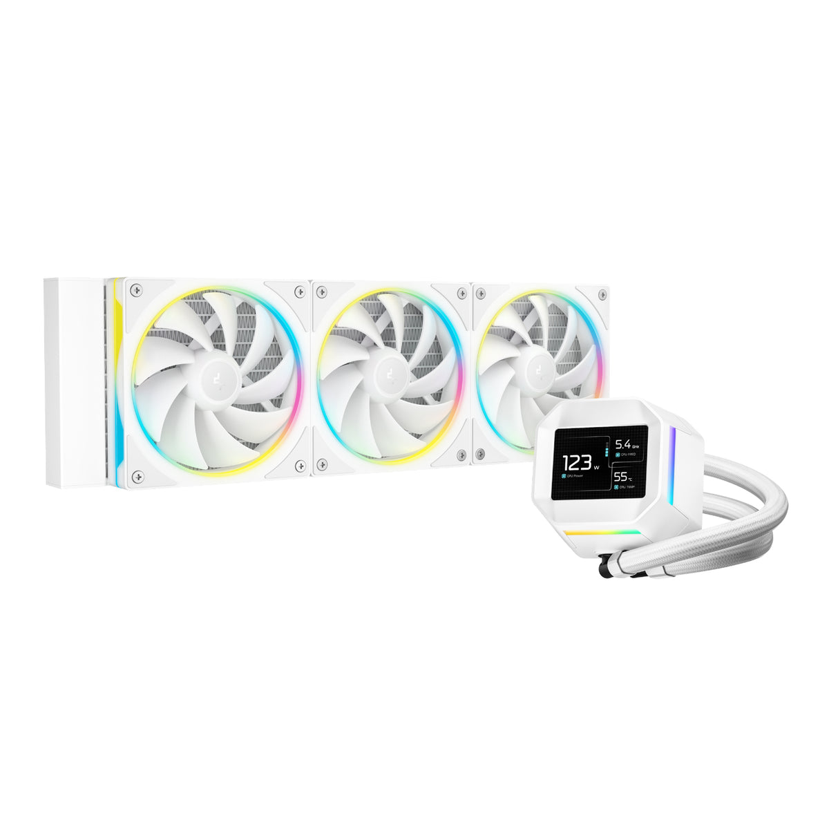 Image 2 for DeepCool LM360 ARGB 360mm AIO CPU Liquid Cooler - White