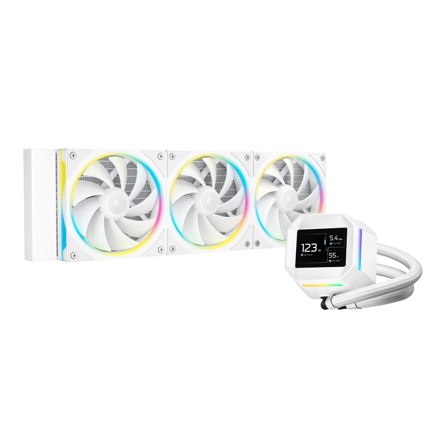 Image 2 for DeepCool LM360 ARGB 360mm AIO CPU Liquid Cooler - White