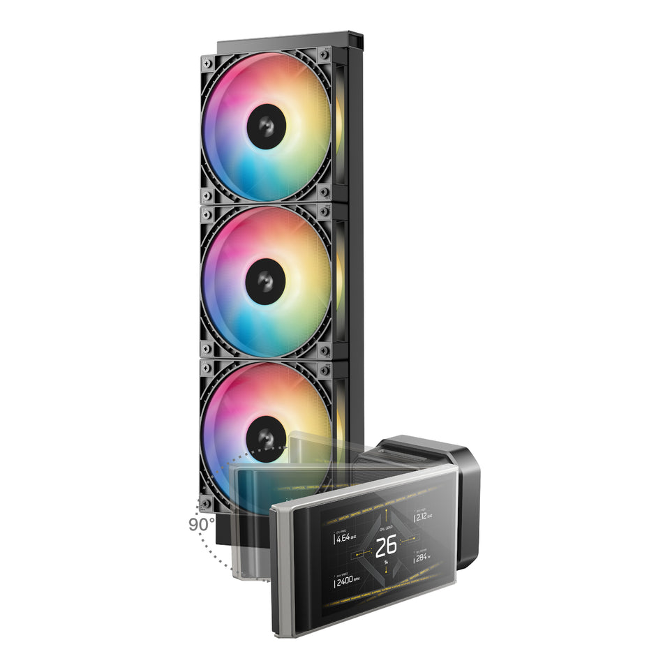 Image 2 for DeepCool LT360 VISION ARGB 4.5" LCD All-in-one CPU Liquid Cooler - Black