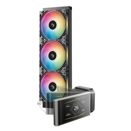 Image 2 for DeepCool LT360 VISION ARGB 4.5" LCD All-in-one CPU Liquid Cooler - Black