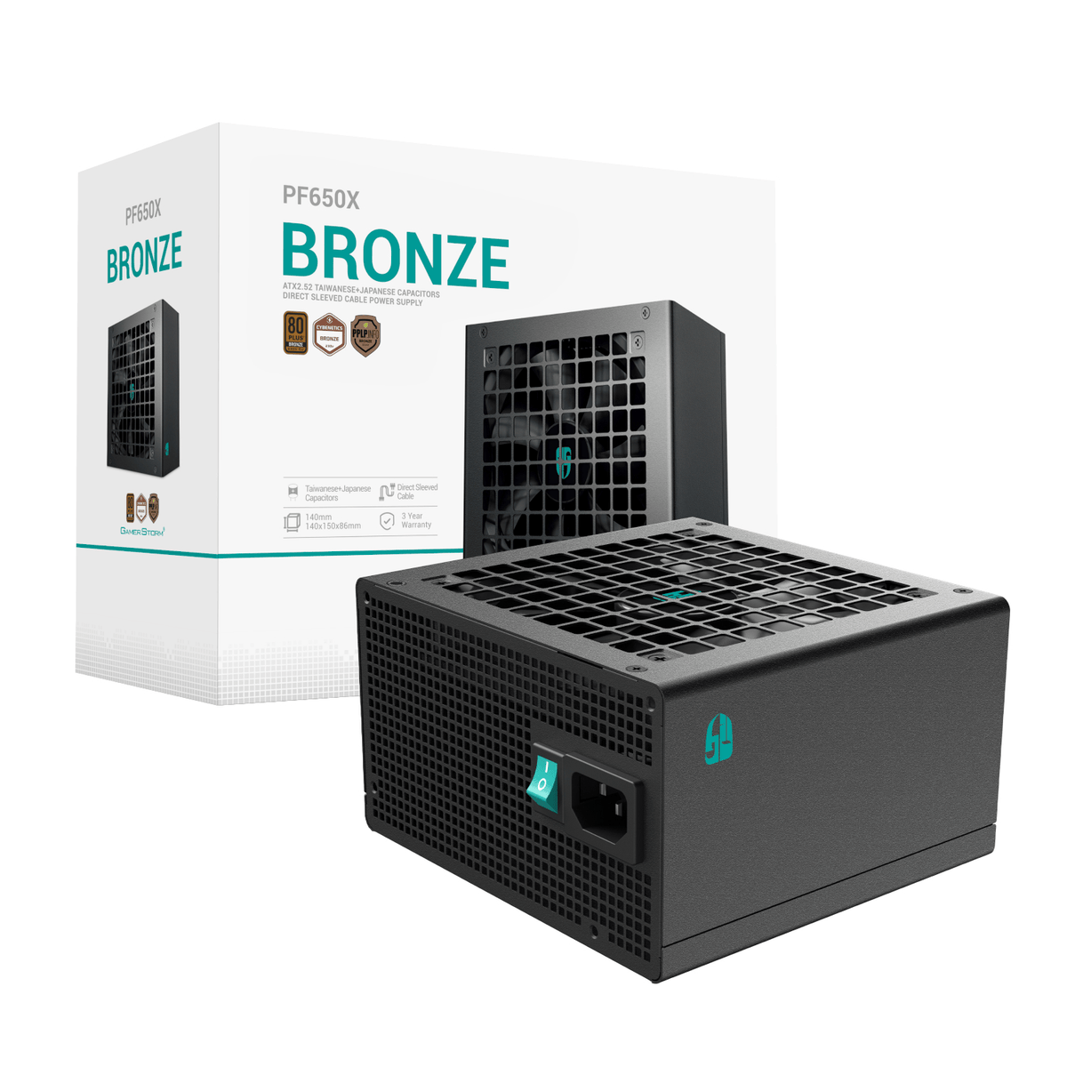 Image 1 for DeepCool PF650-X 650W 80 PLUS Bronze Non-Modular Power Supply