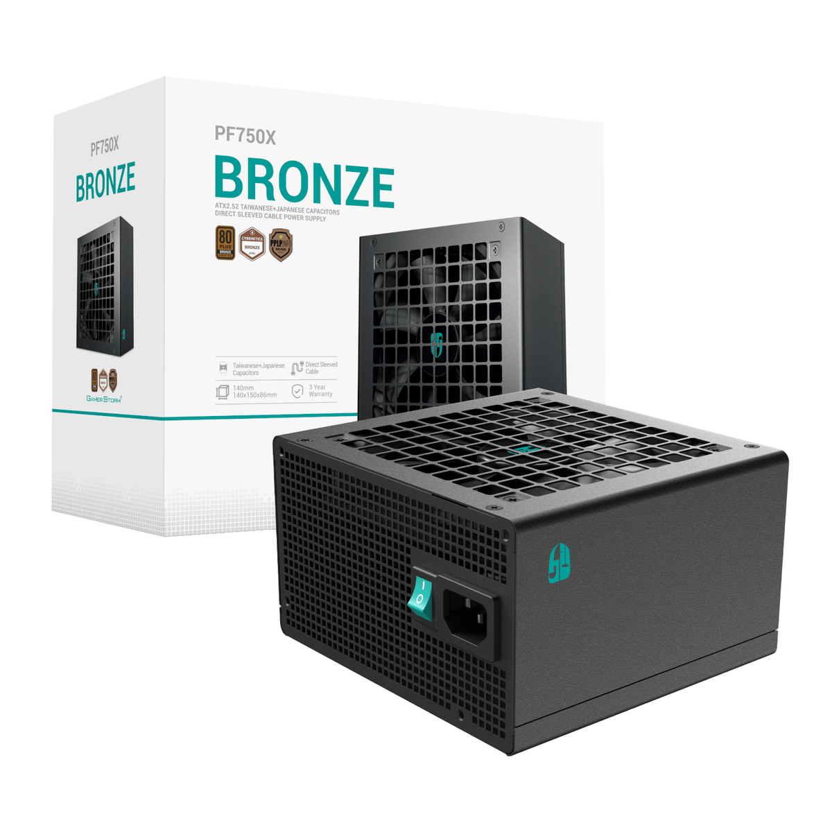 Image 1 for DeepCool PF750-X 750W 80 PLUS Bronze Non-Modular Power Supply