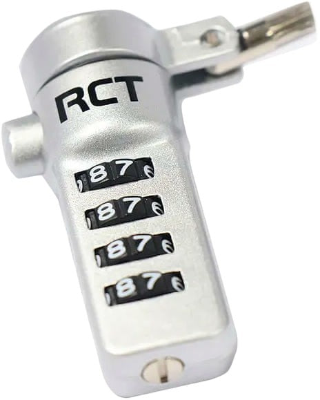 RCT Universal 4-Digit Combination Notebook Security Lock with Interchangeable Heads and K-Slot Adaptor Kit