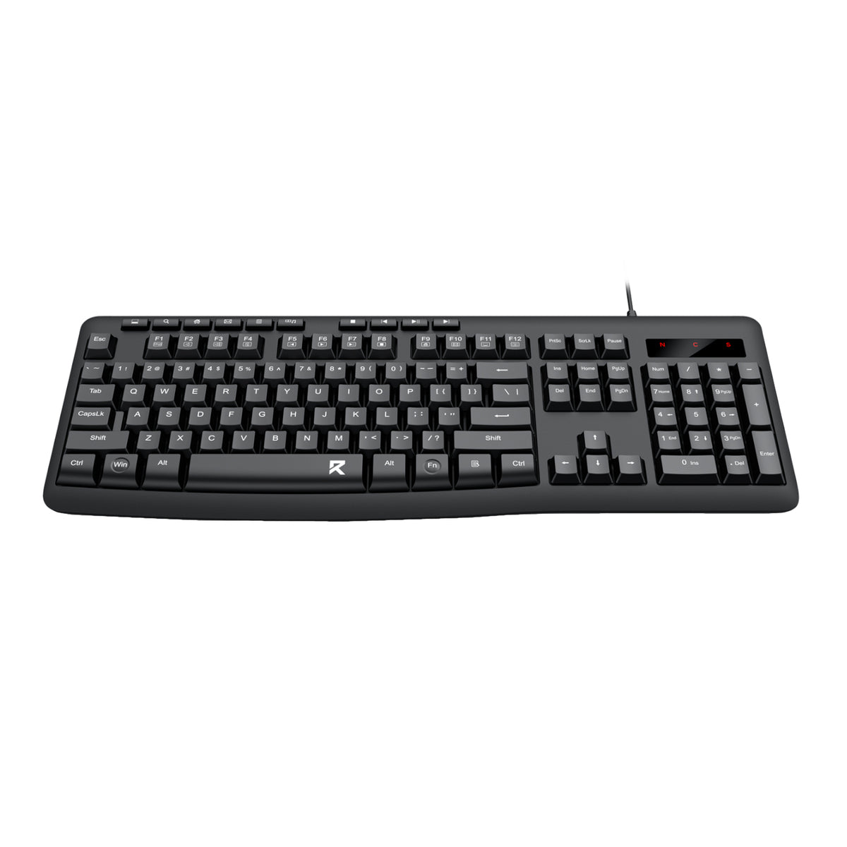 Image 3 for Redragon BK-7366 Full-size Ergonomic Wired Membrane Office Keyboard - Black