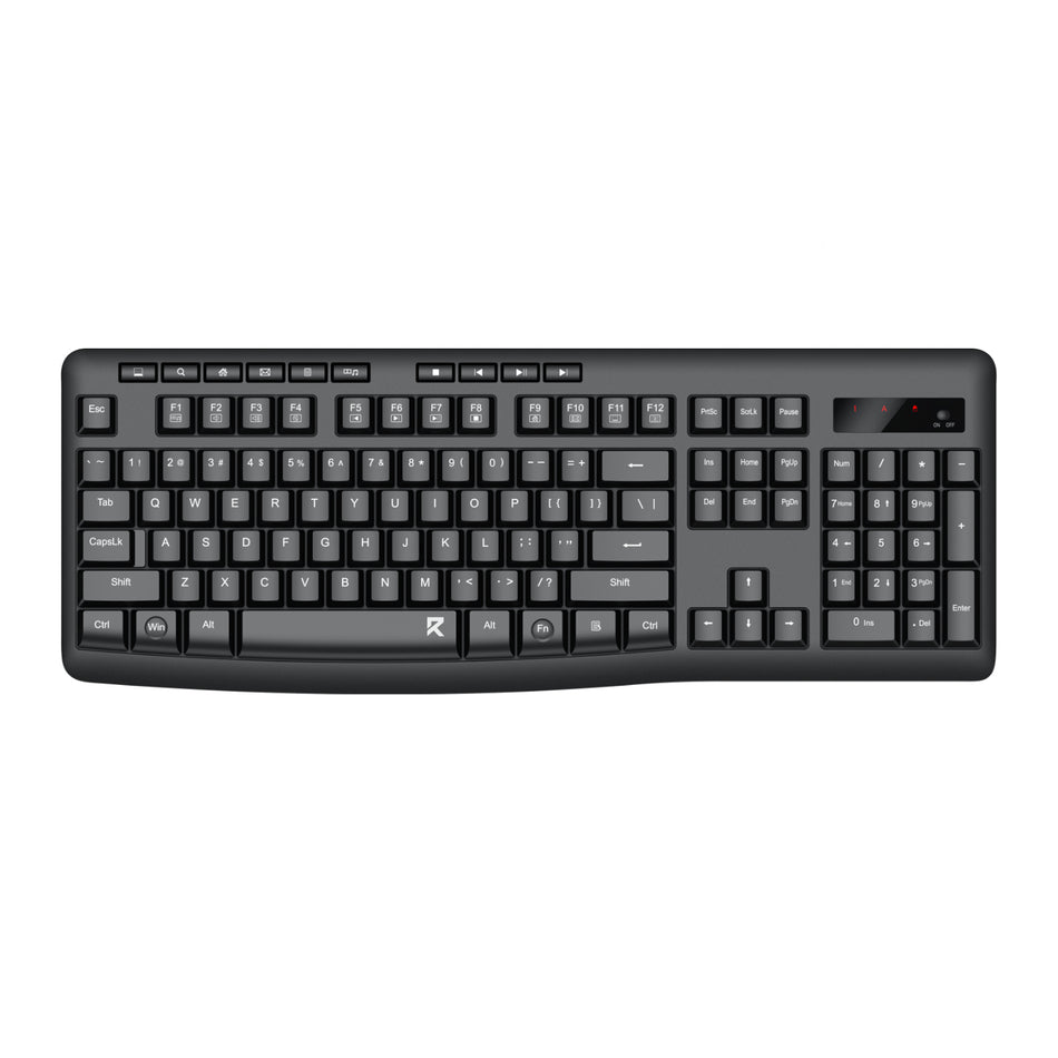 Image 1 for Redragon BK-7367 Full-size Ergonomic Wireless Membrane Office Keyboard - Black