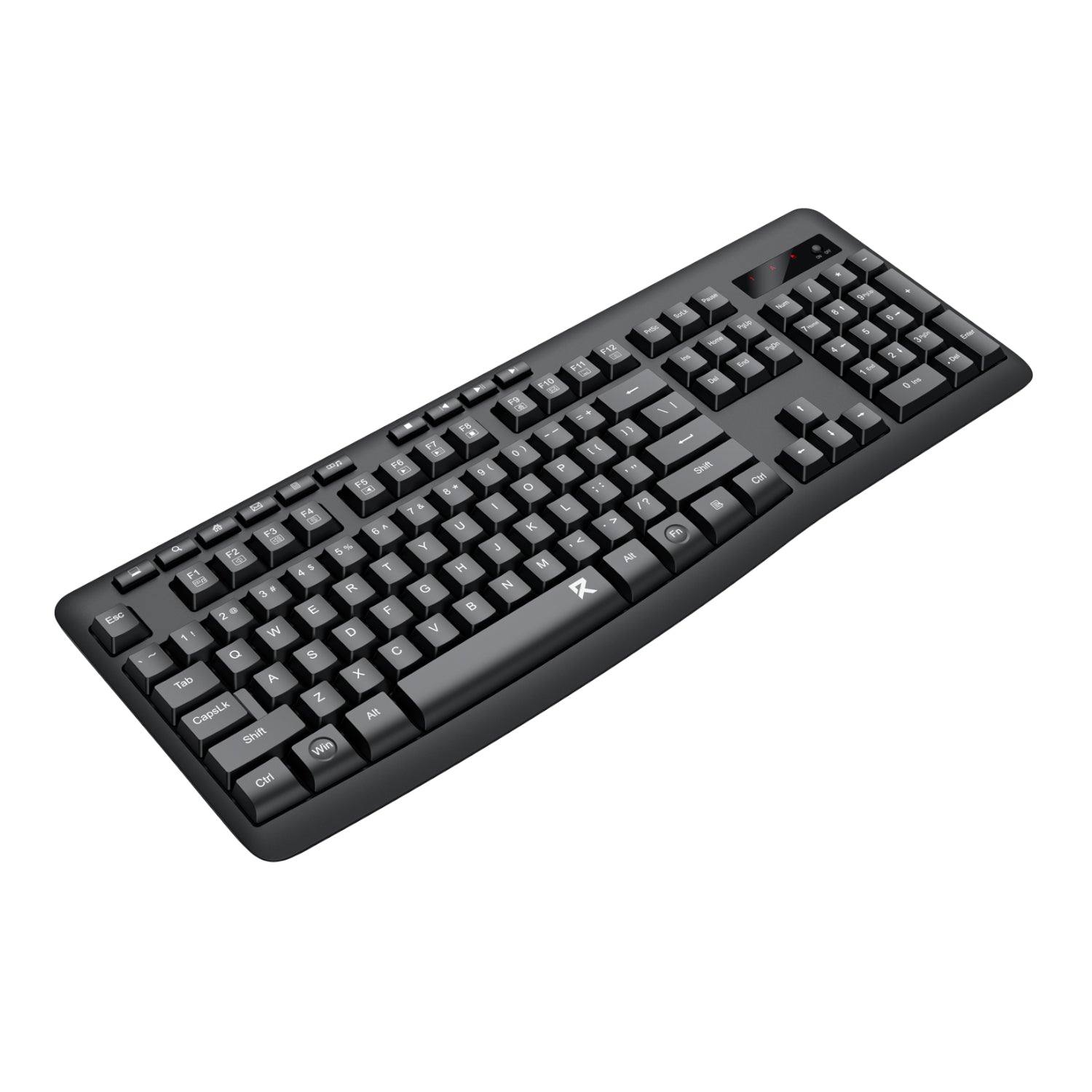 Image 2 for Redragon BK-7367 Full-size Ergonomic Wireless Membrane Office Keyboard - Black