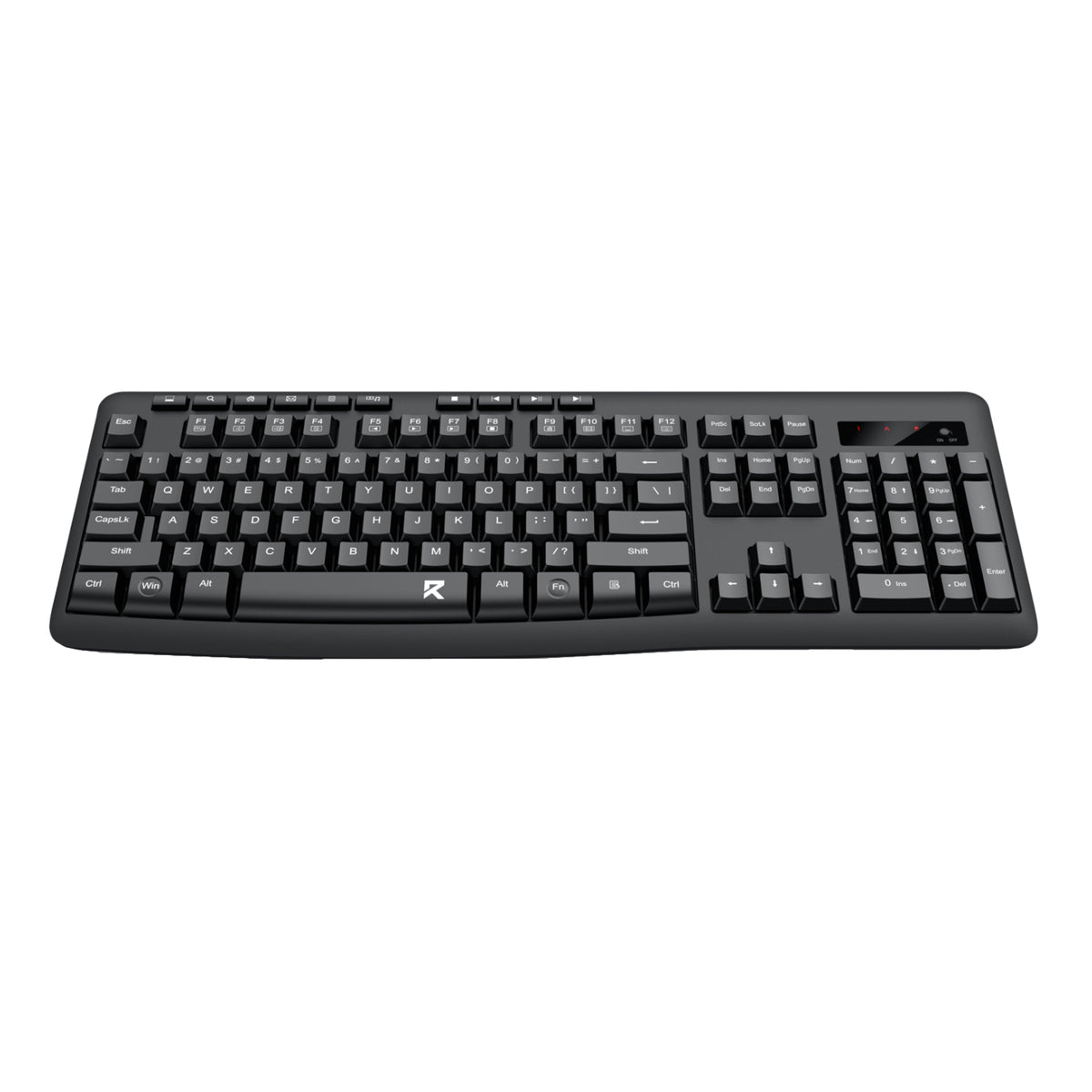 Image 3 for Redragon BK-7367 Full-size Ergonomic Wireless Membrane Office Keyboard - Black