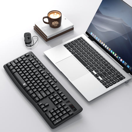 Image 5 for Redragon BK-7367 Full-size Ergonomic Wireless Membrane Office Keyboard - Black