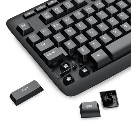 Image 7 for Redragon BK-7367 Full-size Ergonomic Wireless Membrane Office Keyboard - Black
