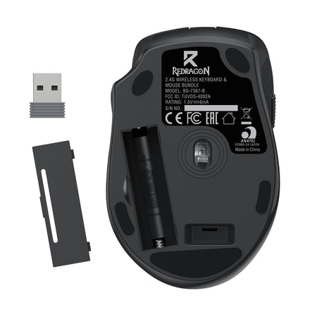 Image 5 for Redragon BS-7367-B Wireless Office Keyboard and Mouse Combo - Black