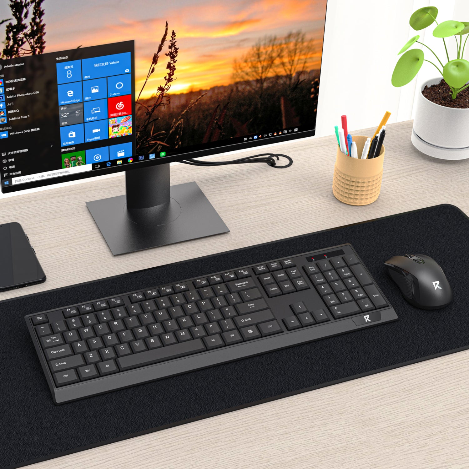 Image 7 for Redragon BS-8343A Wireless Keyboard and Mouse Combo - Black