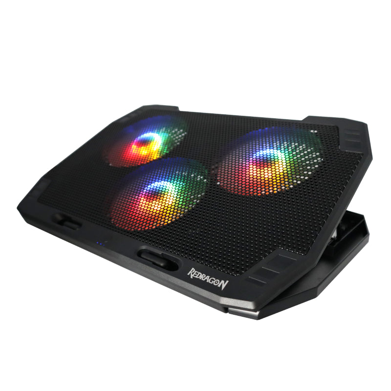 Image 2 for REDRAGON Dual USB 3 Fan RGB Gaming Notebook Stand