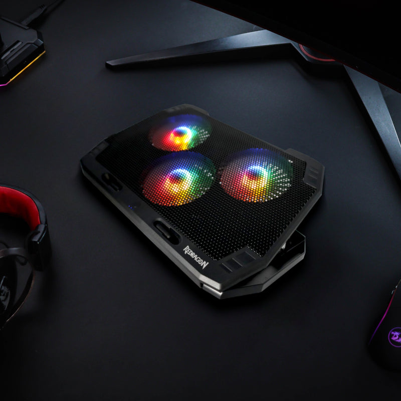 Image 5 for REDRAGON Dual USB 3 Fan RGB Gaming Notebook Stand