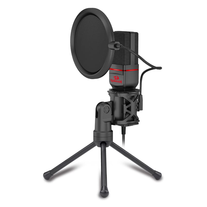 Image 1 for REDRAGON SEYFERT 3.5mm Aux Gaming Mic and Tripod - Black