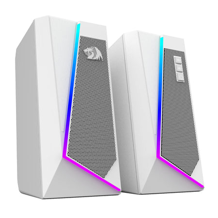 Image 3 for Redragon GS20W ANVIL 3W 2.0 RGB Stereo Desktop PC Speakers - White