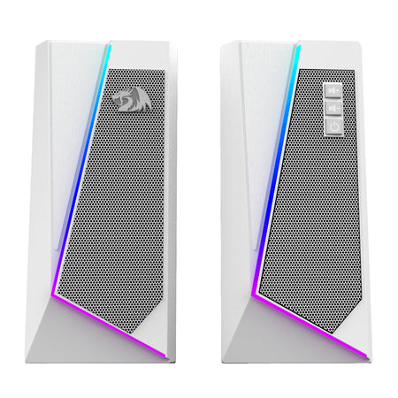 Image 2 for Redragon GS20W ANVIL 3W 2.0 RGB Stereo Desktop PC Speakers - White